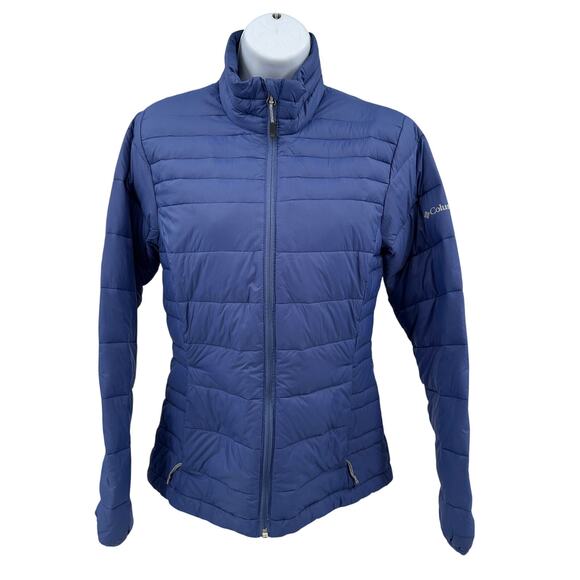 Columbia Omni-Heat Insulated Puffer Jacket WMNS S BlueFull Zip Long Sl YL190505 - Picture 2 of 15